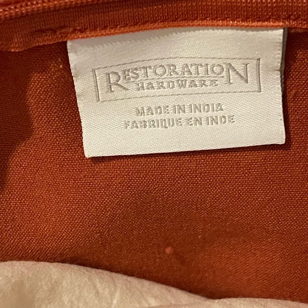 Restoration Hardware Rust Throw Pillows 20” (2)